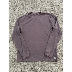 Vuori Shirt Mens 2XL Maroon Long Sleeve Waffle Thermal Lightweight Knit V176